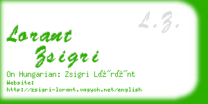 lorant zsigri business card